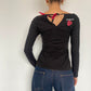 2000's Desigual Off Shoulder Long Sleeve Top - Size S