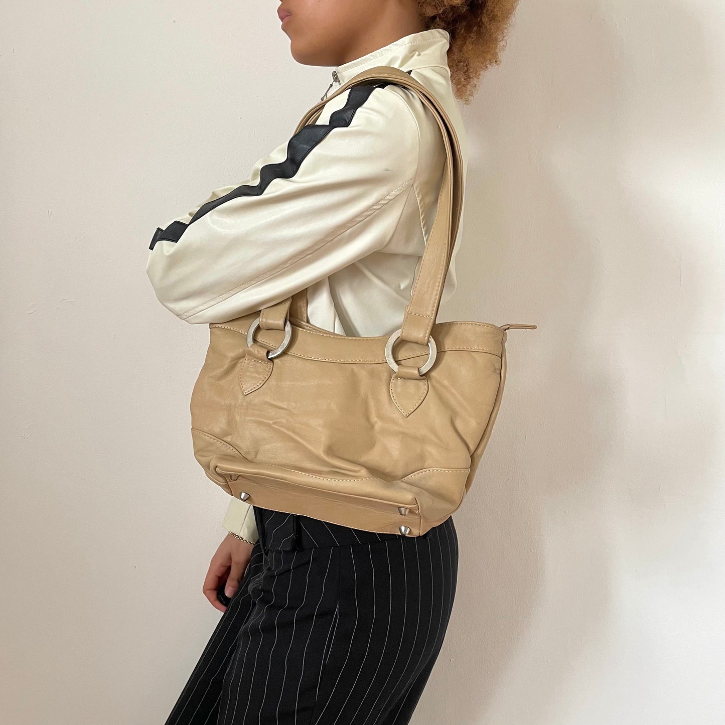 00's Faux Leather Shoulder Bag