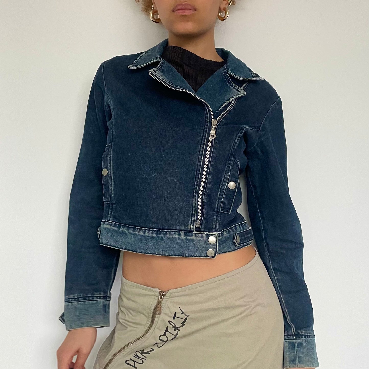 2000's Cropped Denim Jacket - Size XS/S