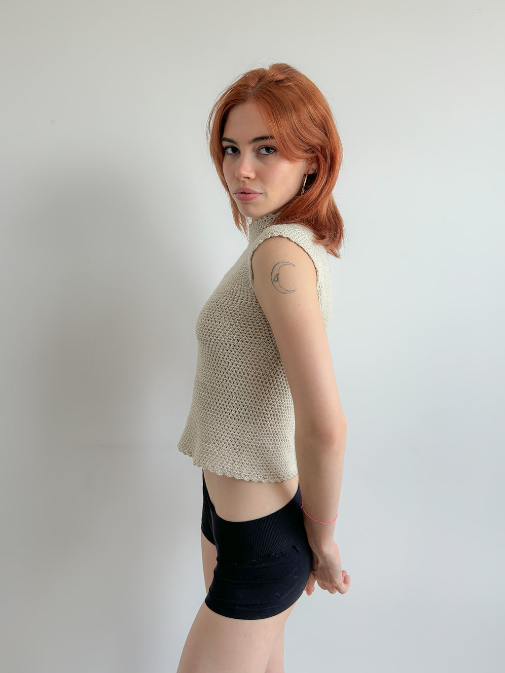 crochet baby tee / size xs