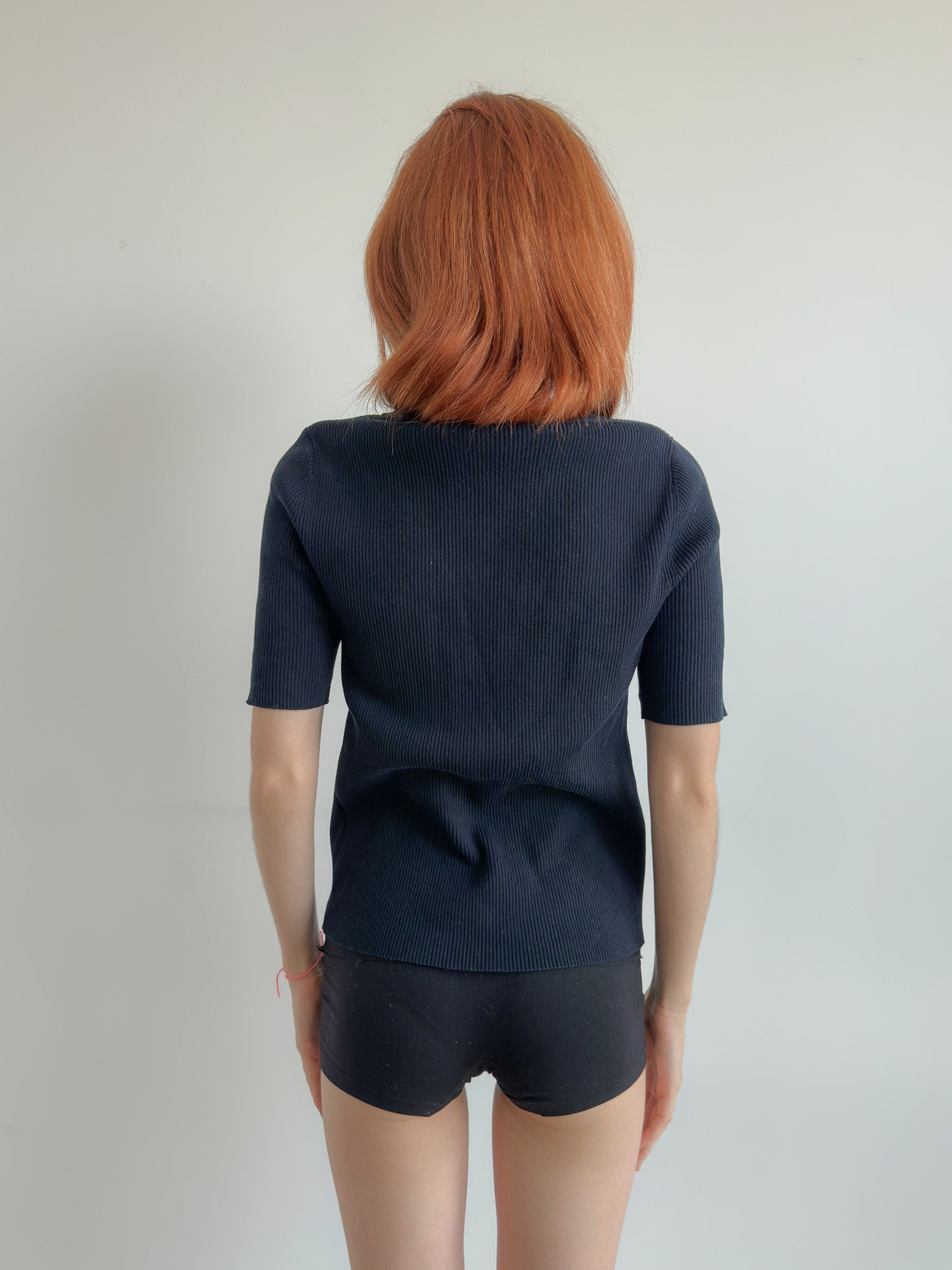 studded v-neck tee / size s-m