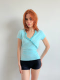 aqua tie top / size m