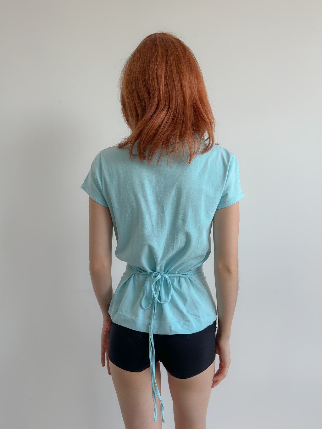 aqua tie top / size m