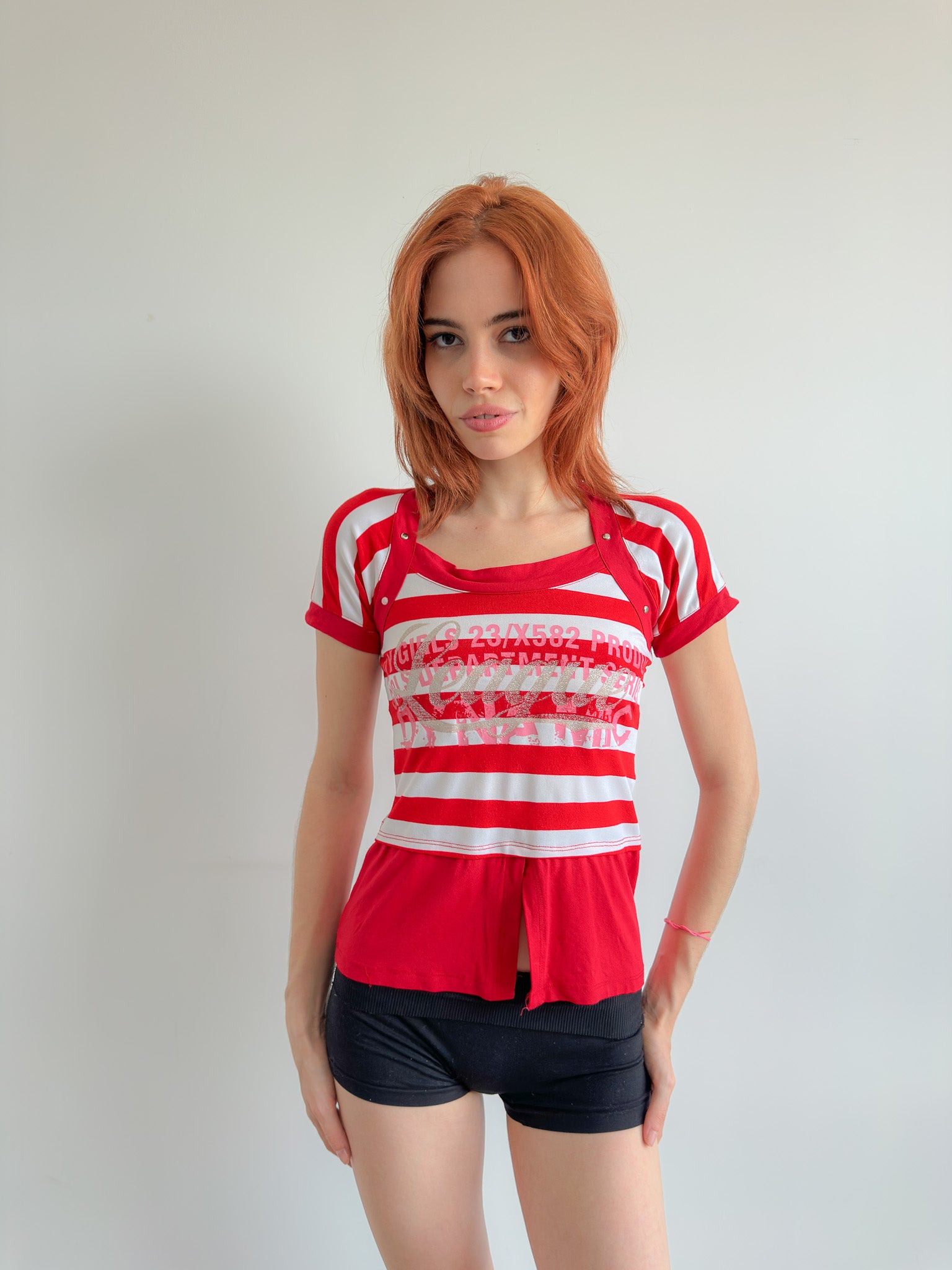 stripe tee / size s