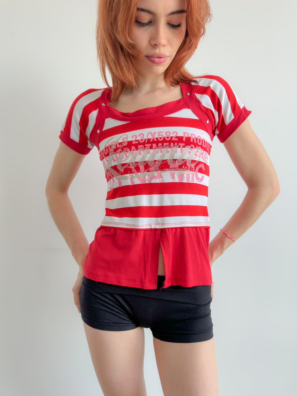 stripe tee / size s