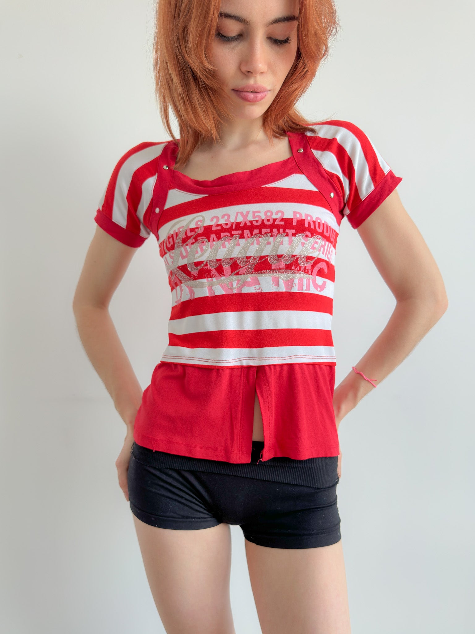 stripe tee / size s