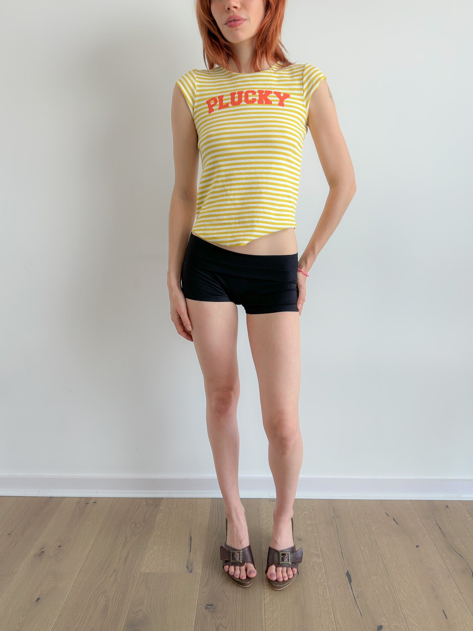 stripe baby tee / size s