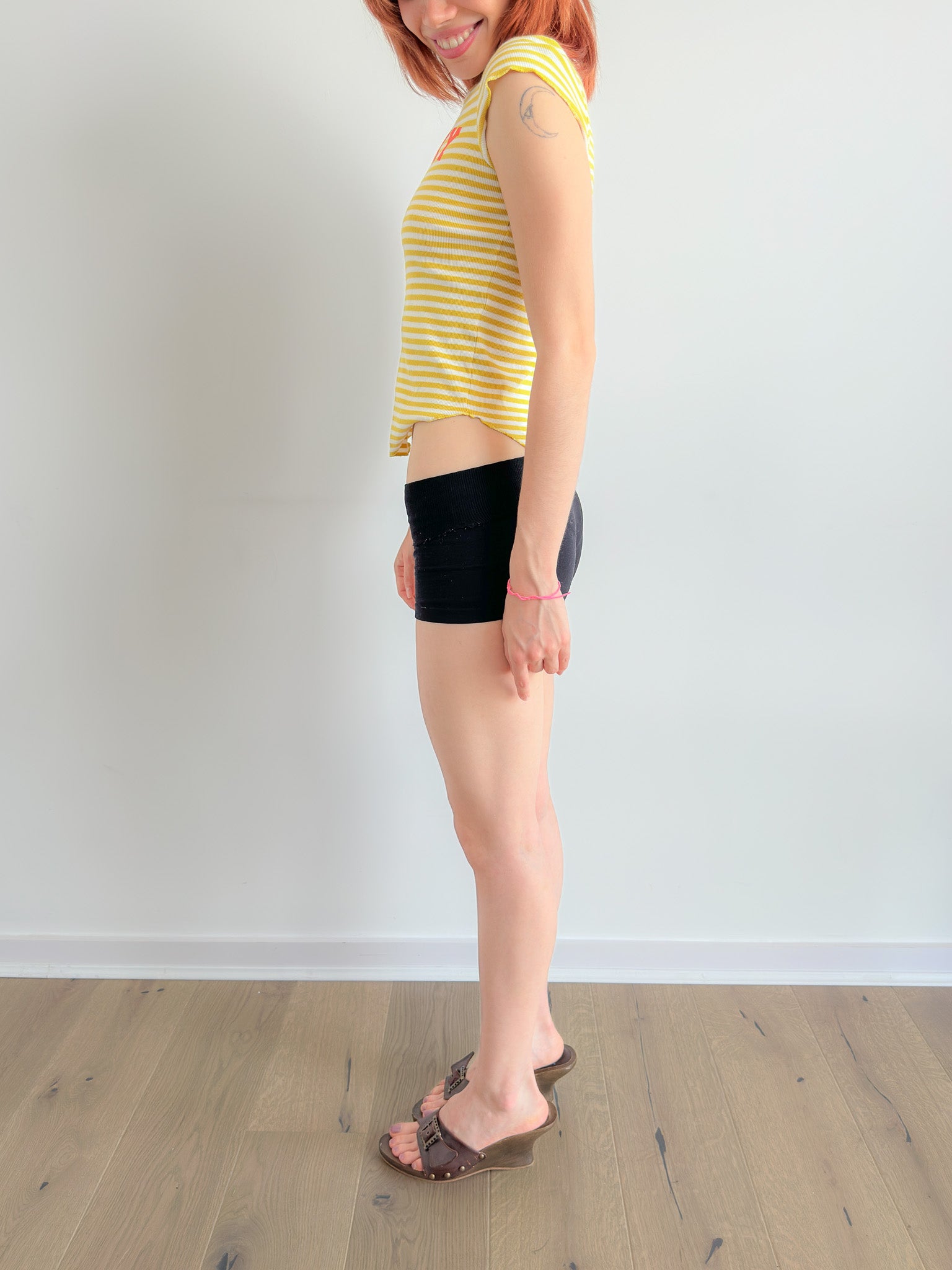 stripe baby tee / size s