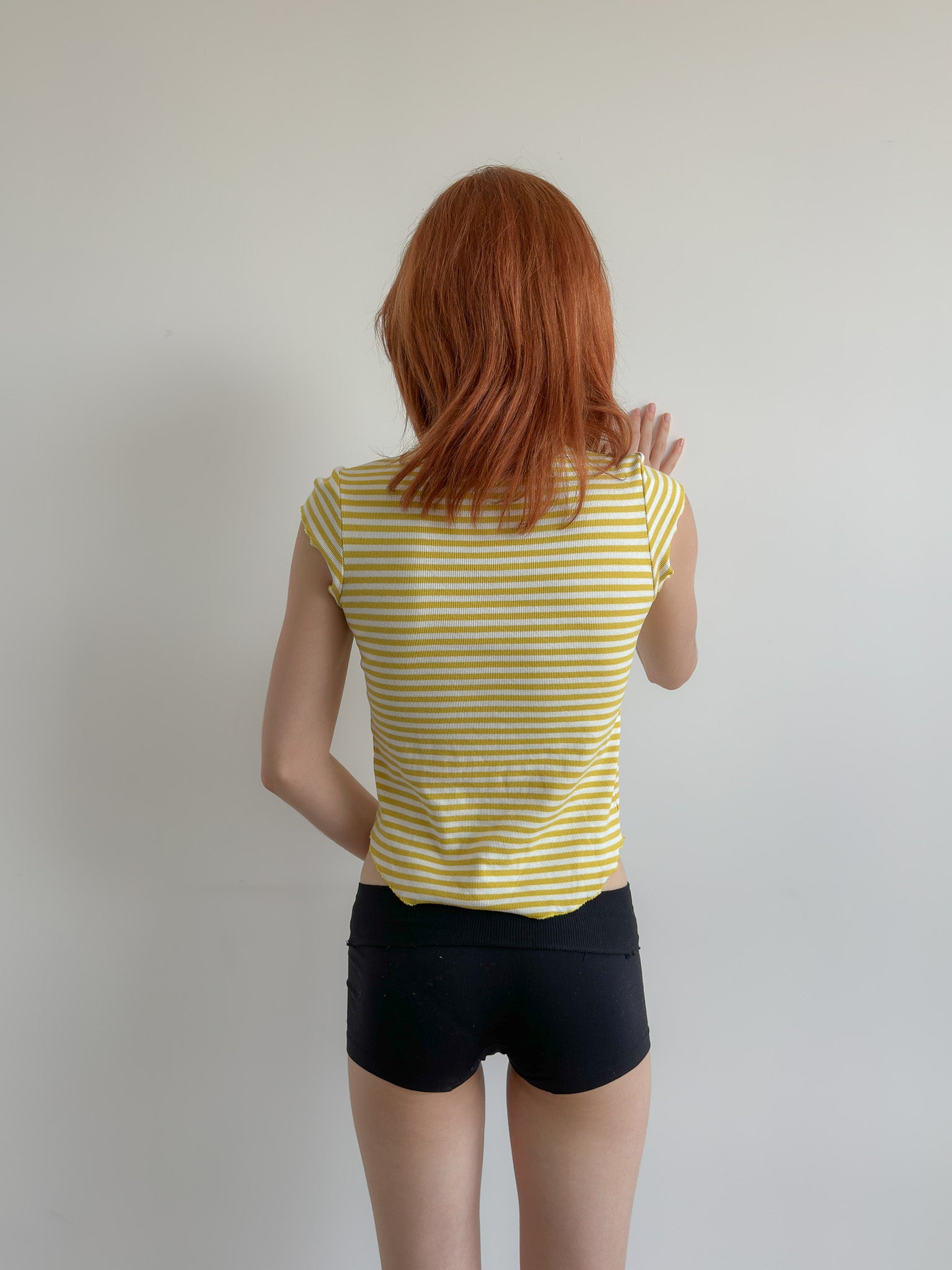 stripe baby tee / size s