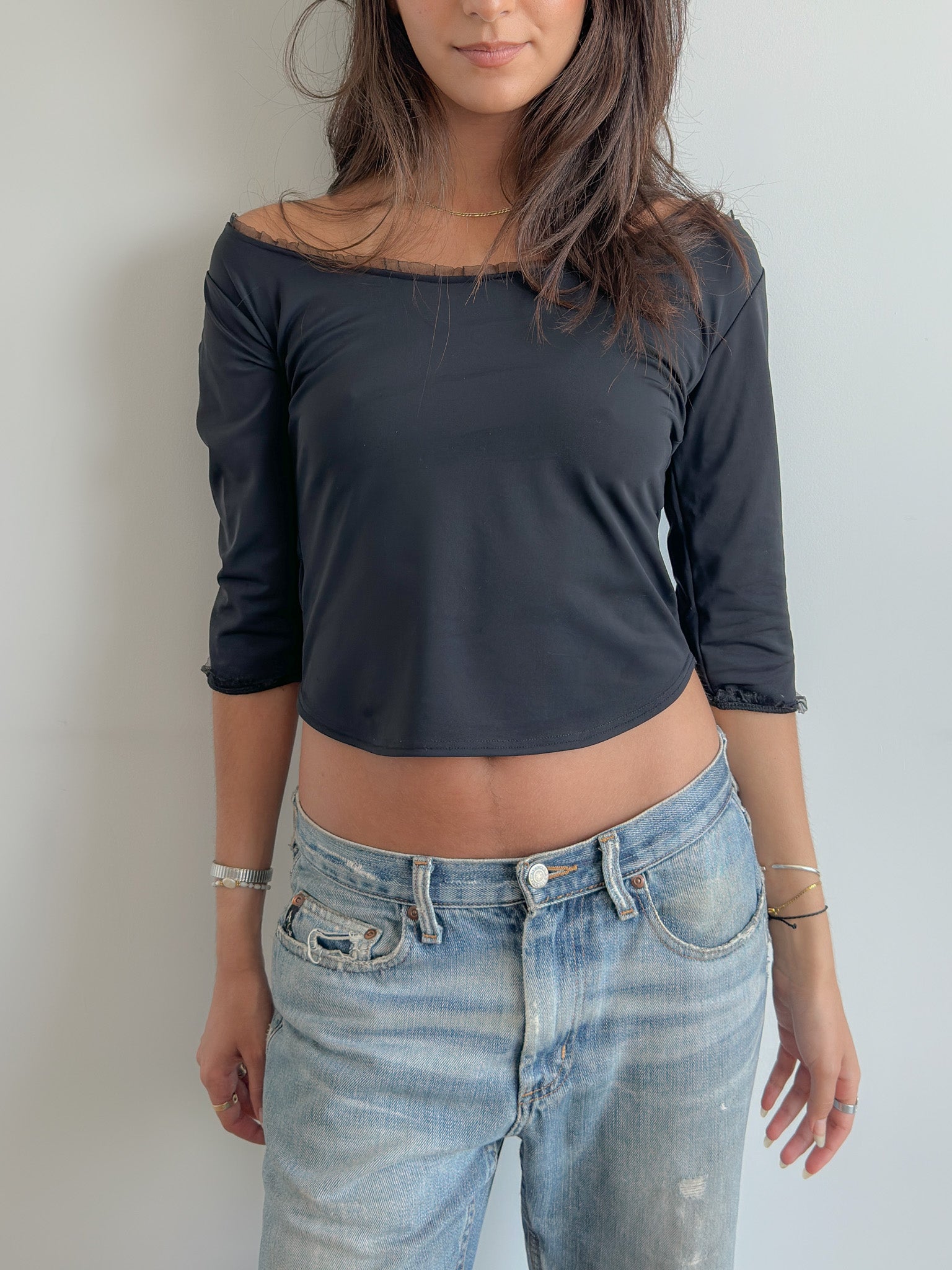 3/4 sleeve top / size s-m