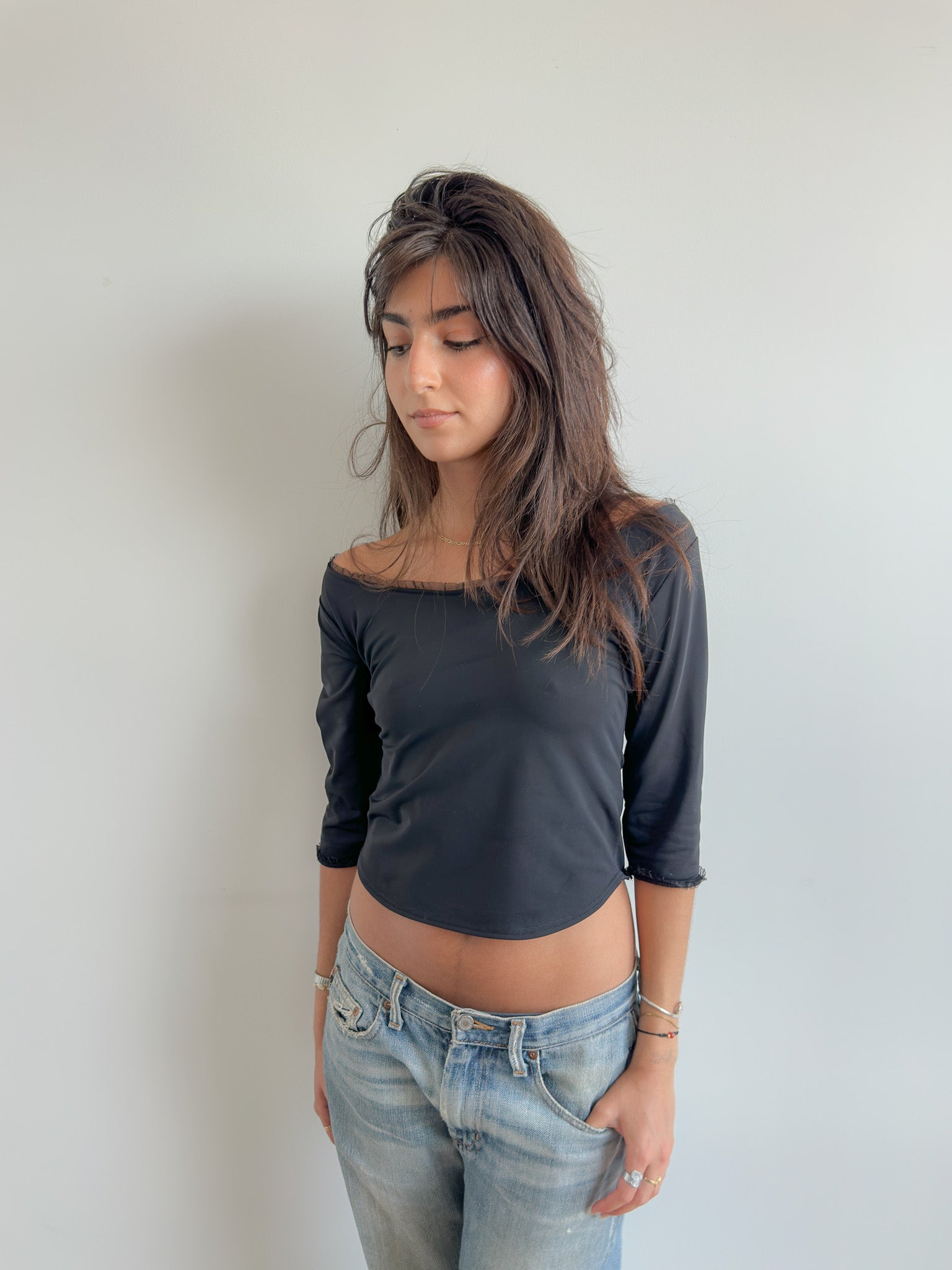 3/4 sleeve top / size s-m