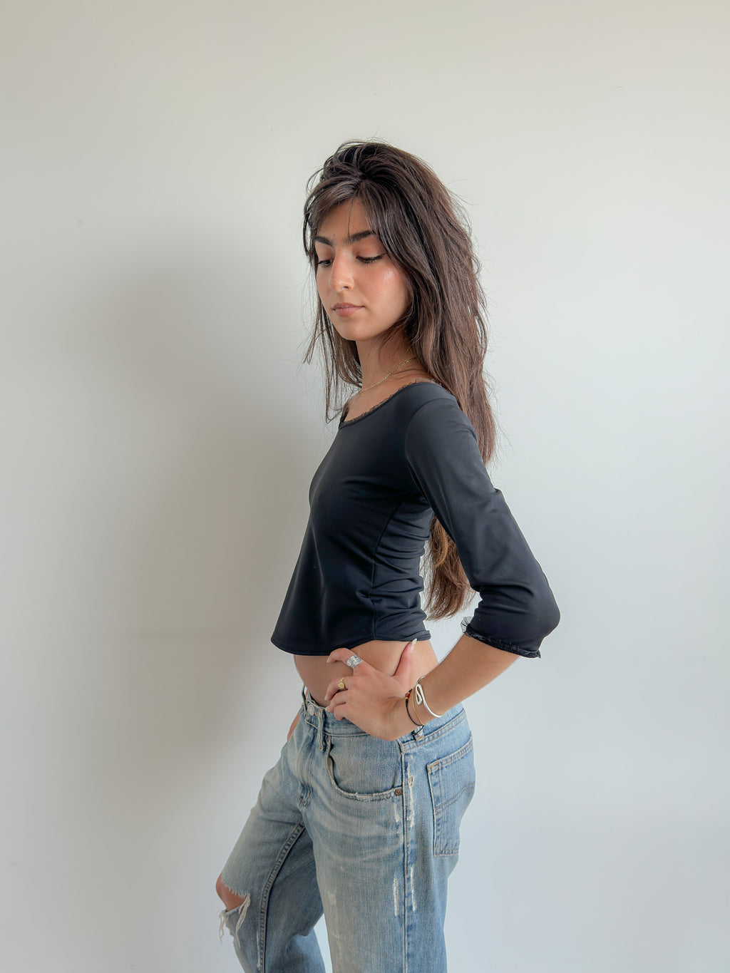 3/4 sleeve top / size s-m