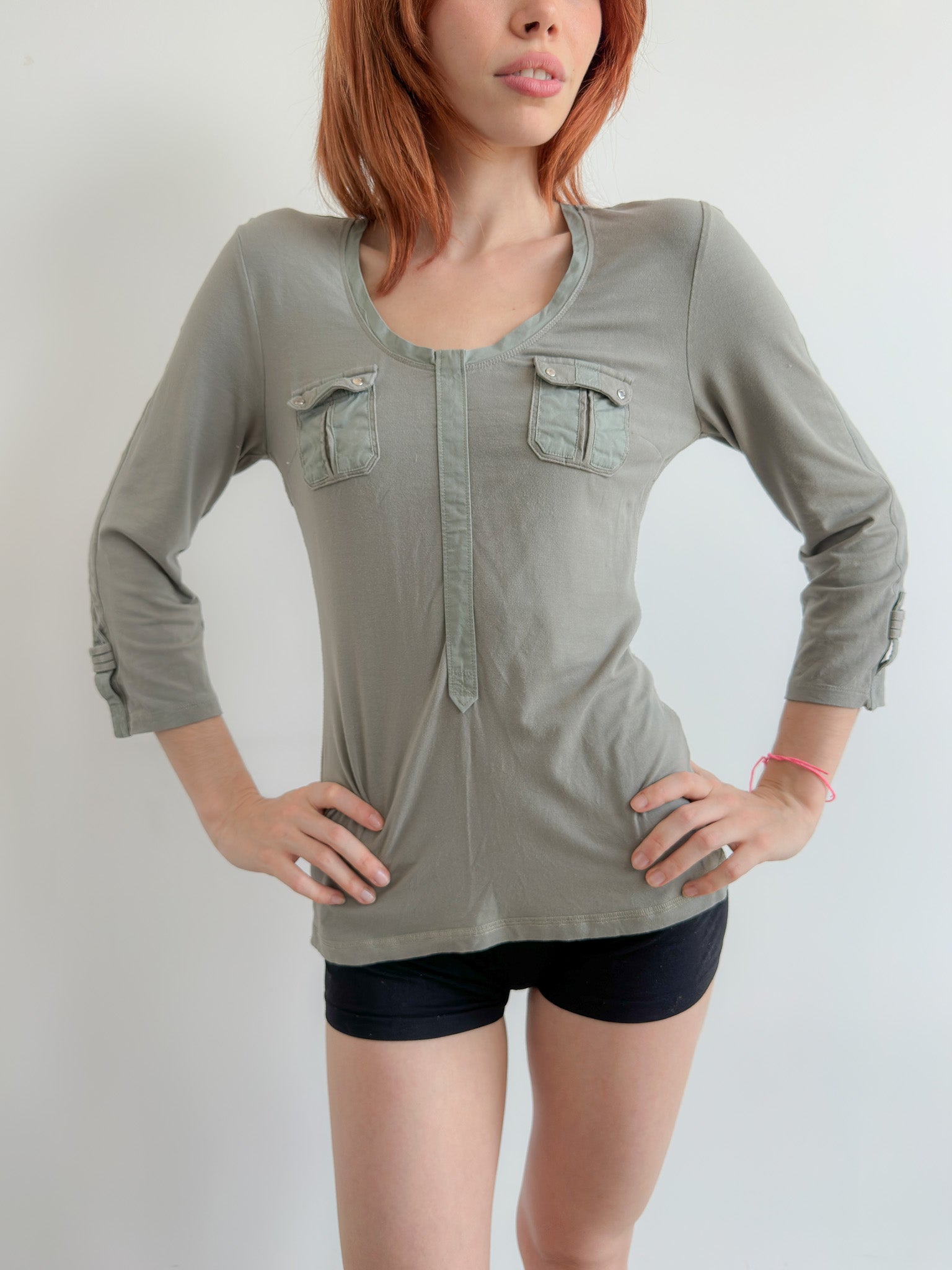 3/4 sleeve top / size m-l