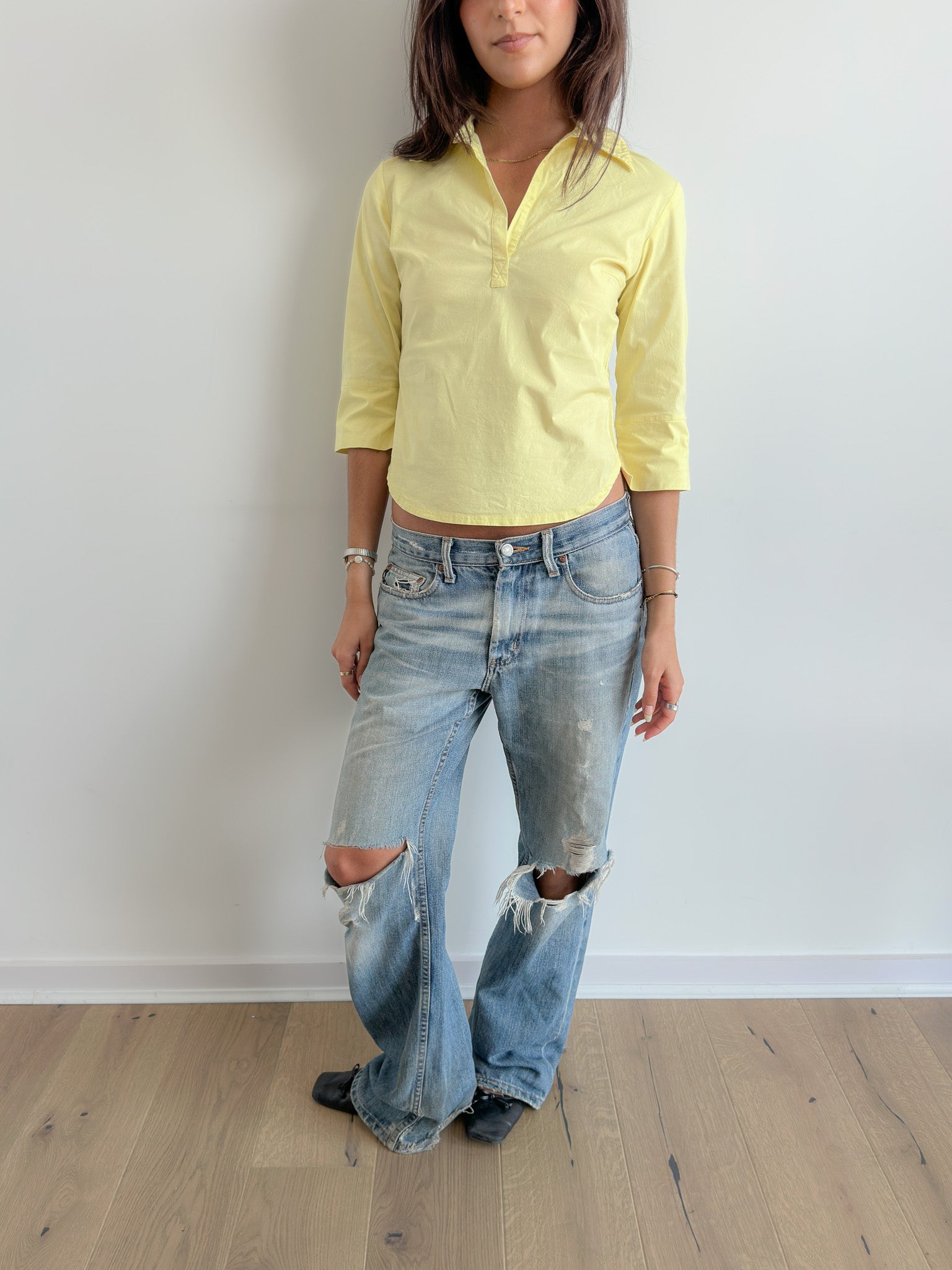 3/4 sleeve shirt / size s