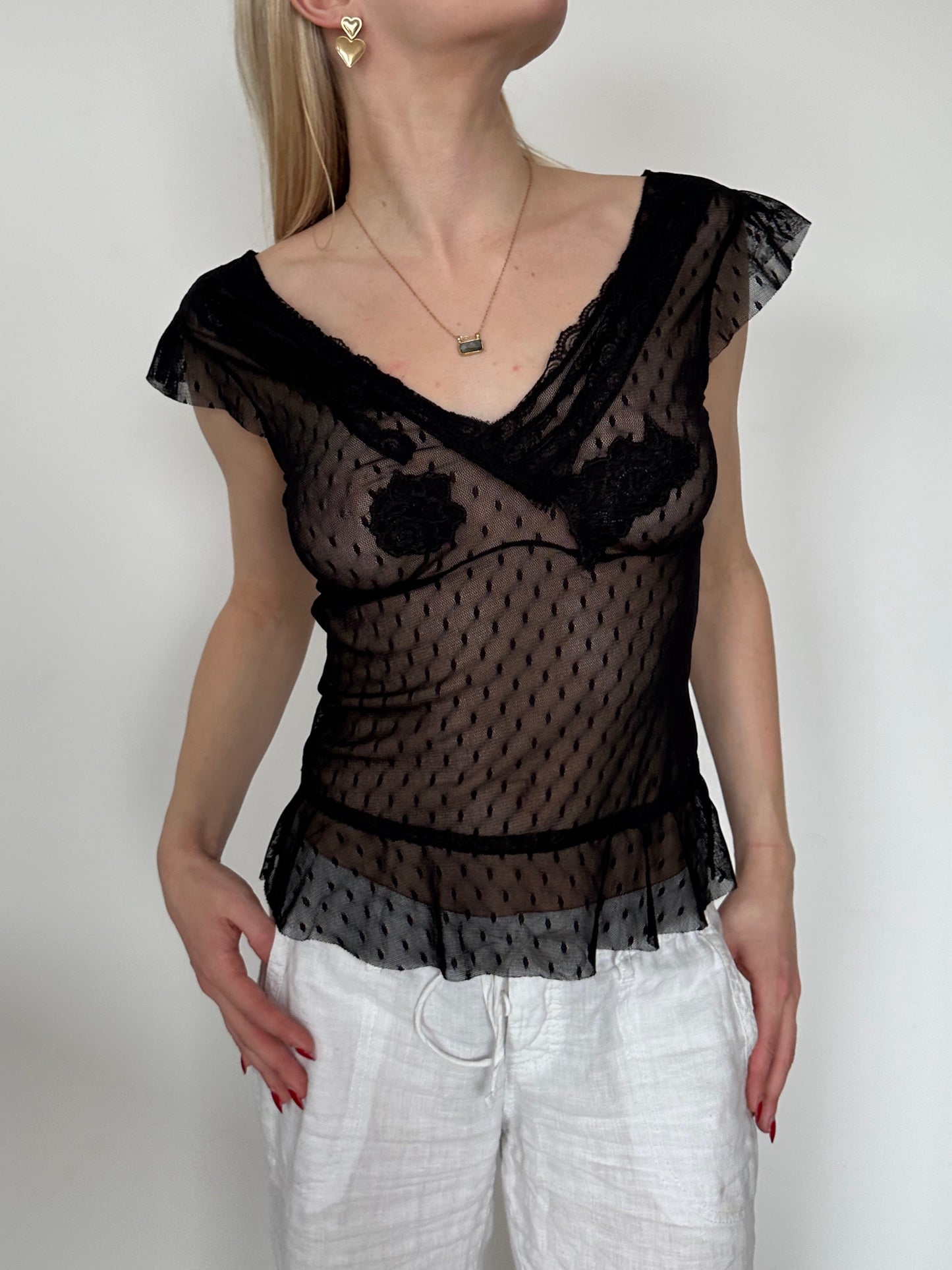 Off Shoulder Mesh Top ⋆ Size S