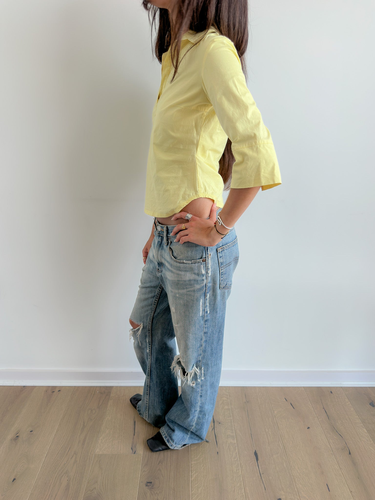 3/4 sleeve shirt / size s