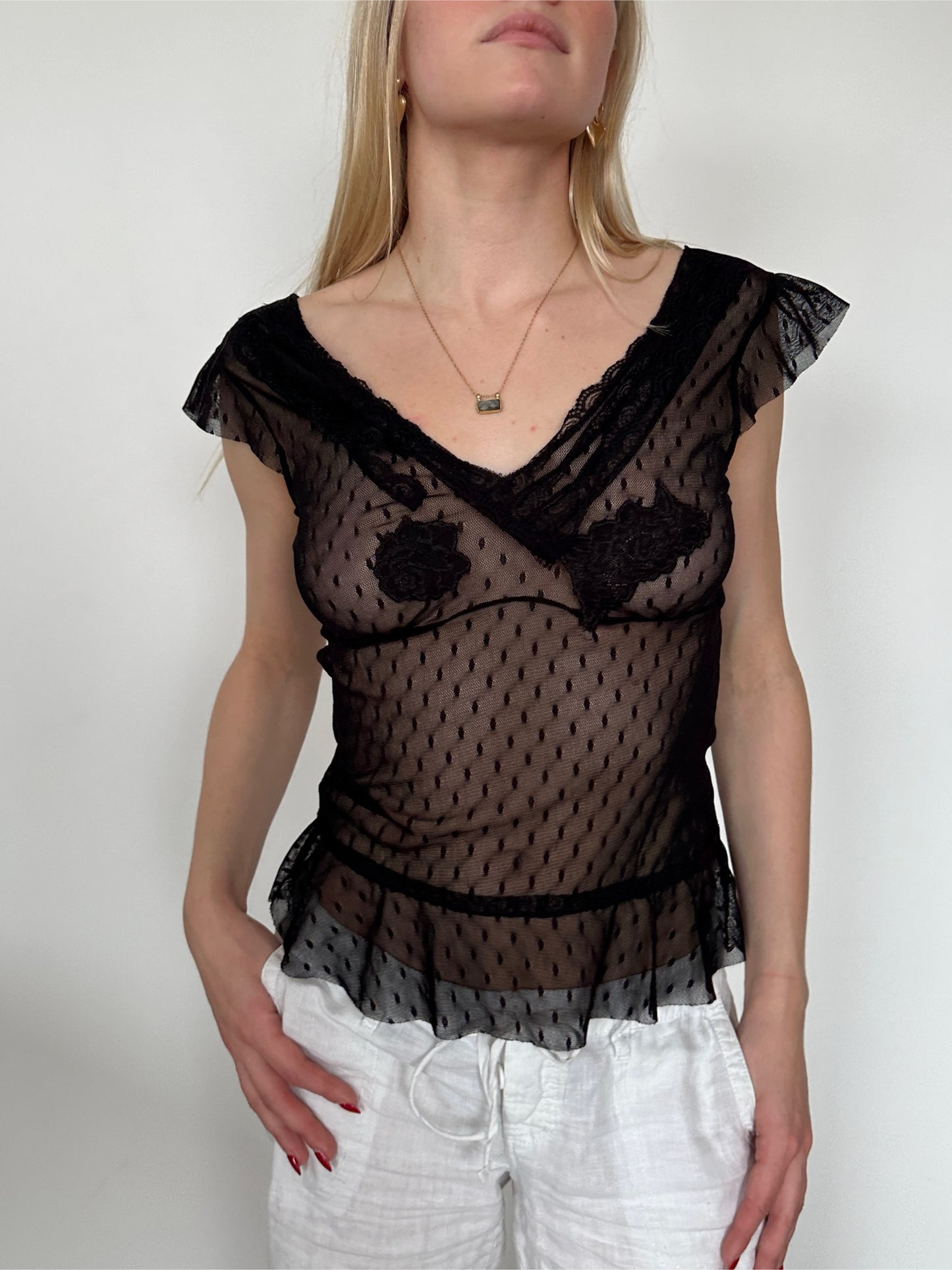 Off Shoulder Mesh Top ⋆ Size S