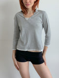 3/4 sleeve layered top / size s-m