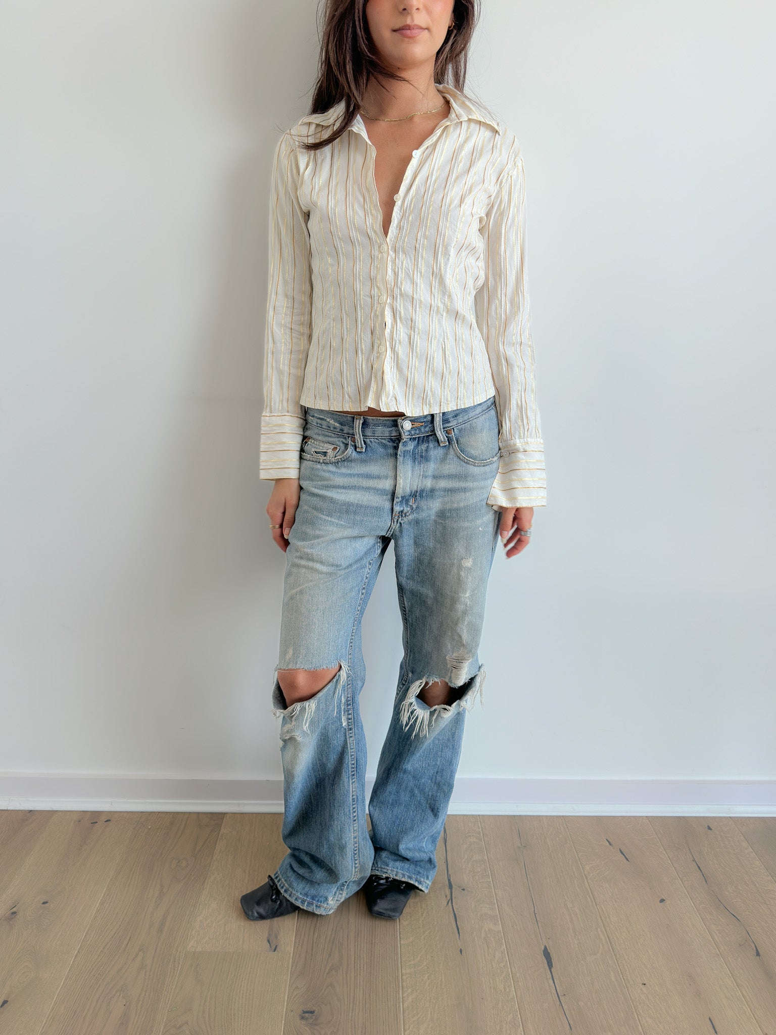button up shirt / size s