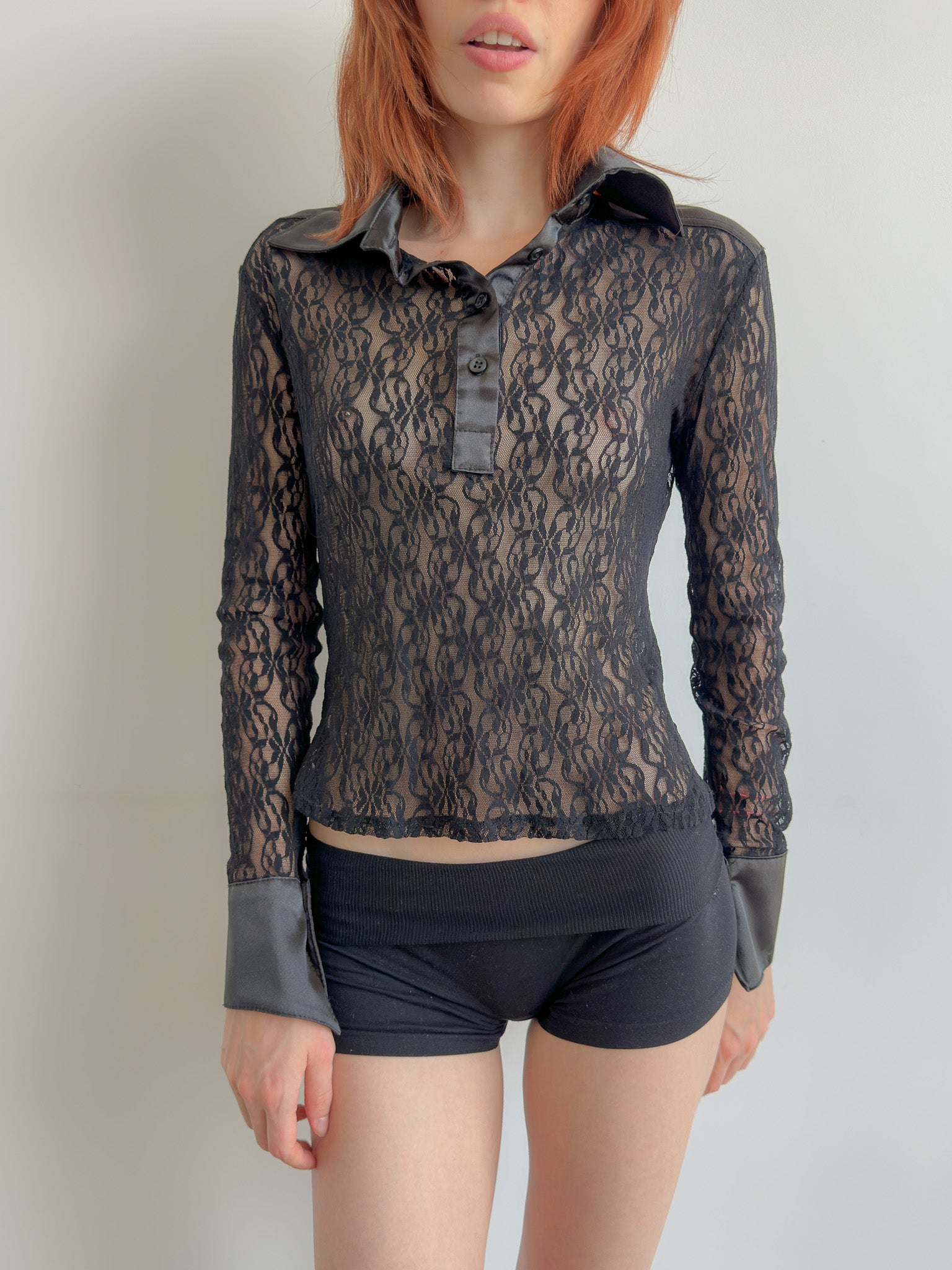 lace shirt / size xs-s