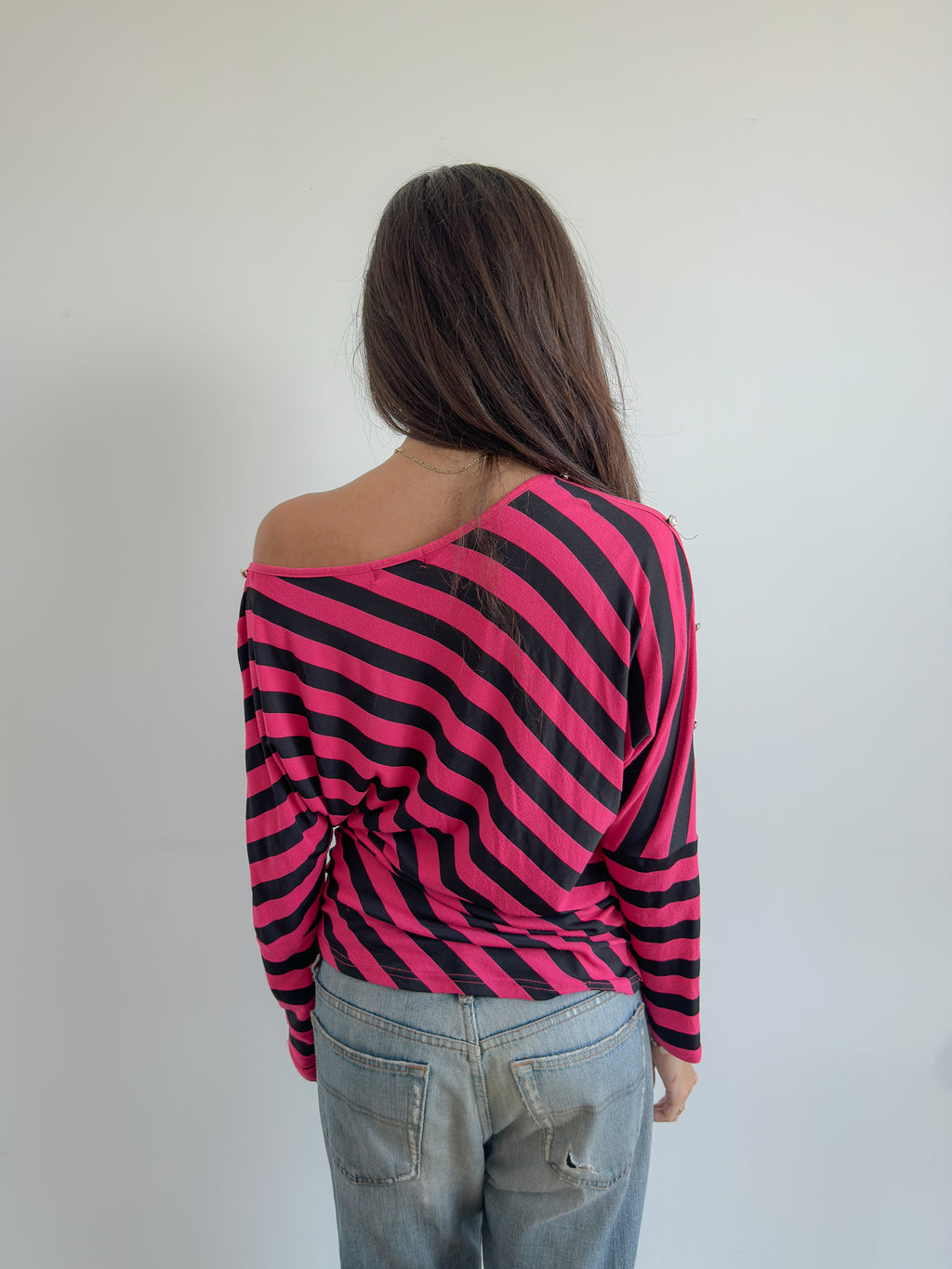 slouch stripe top / size s-m