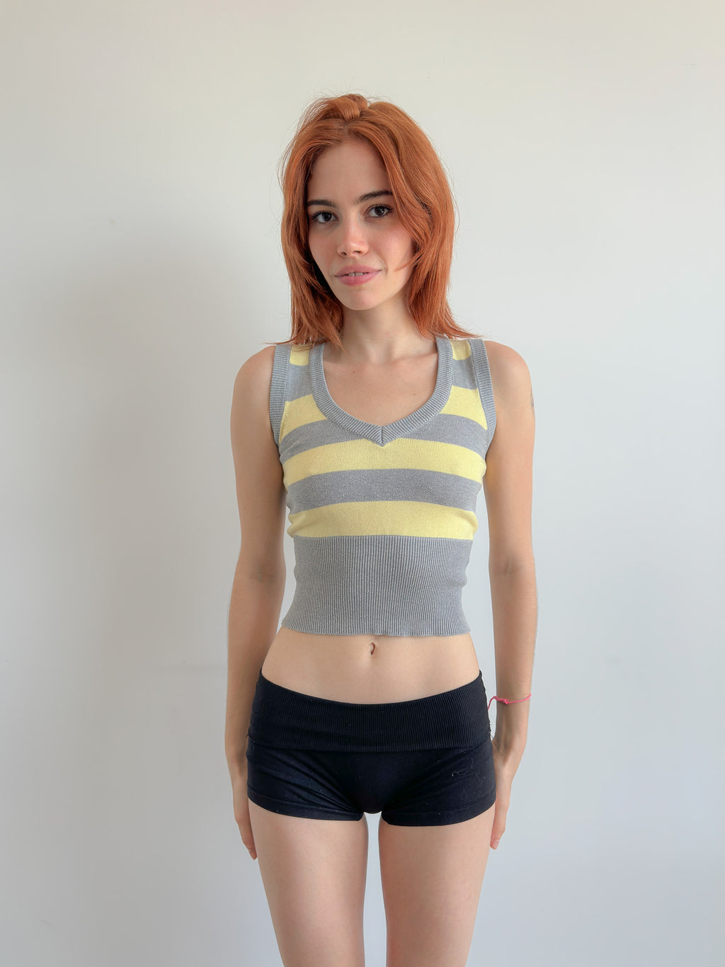 knit stripe vest / size xs