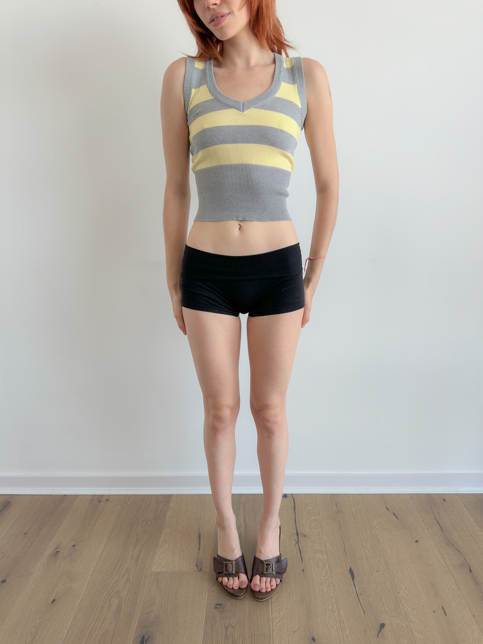 knit stripe vest / size xs