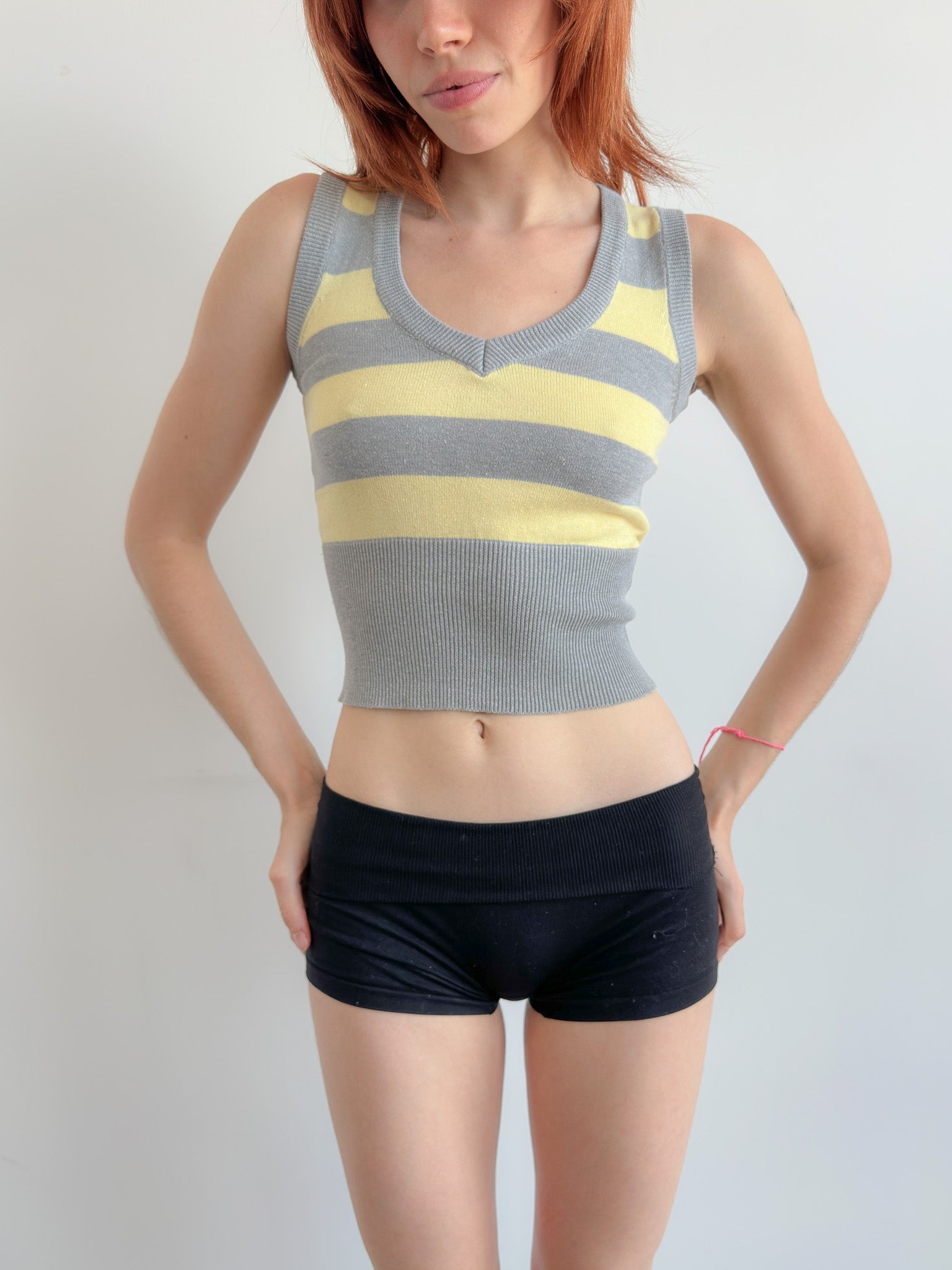 knit stripe vest / size xs