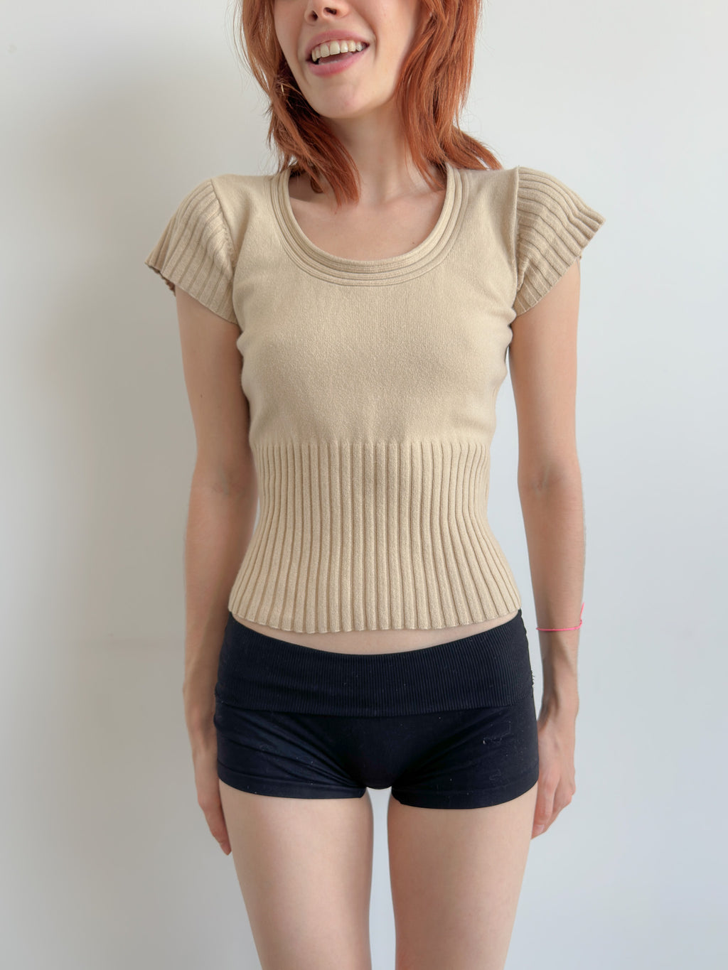 knit tee / size xs-s