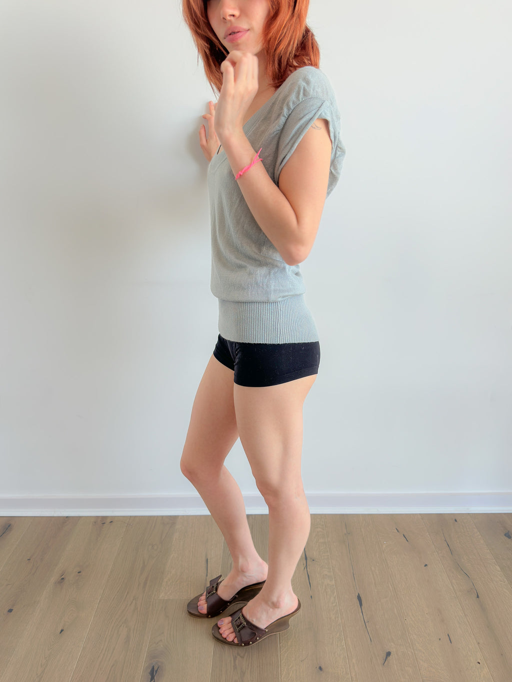 slouch knit top / size s
