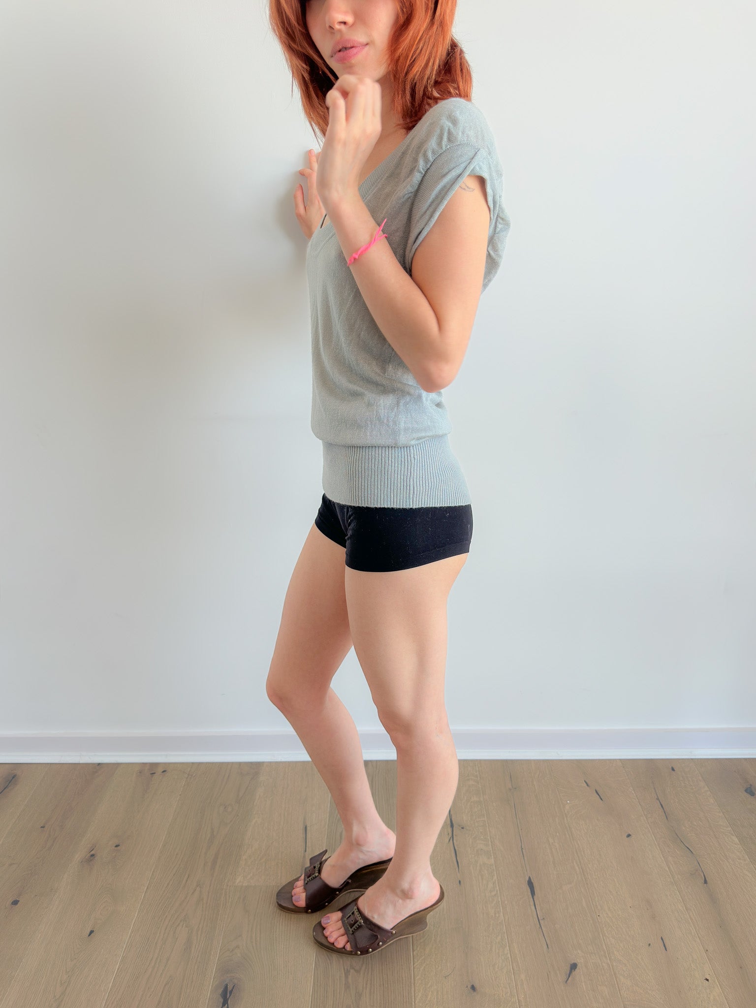 slouch knit top / size s