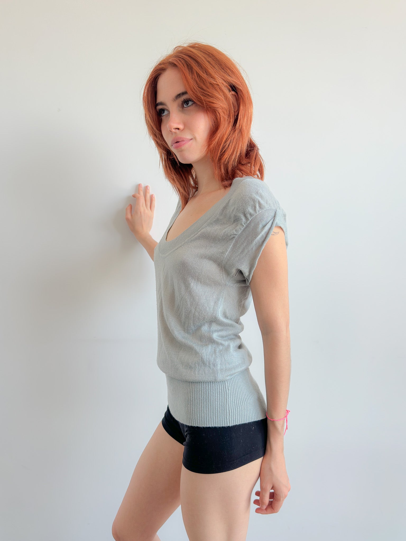 slouch knit top / size s