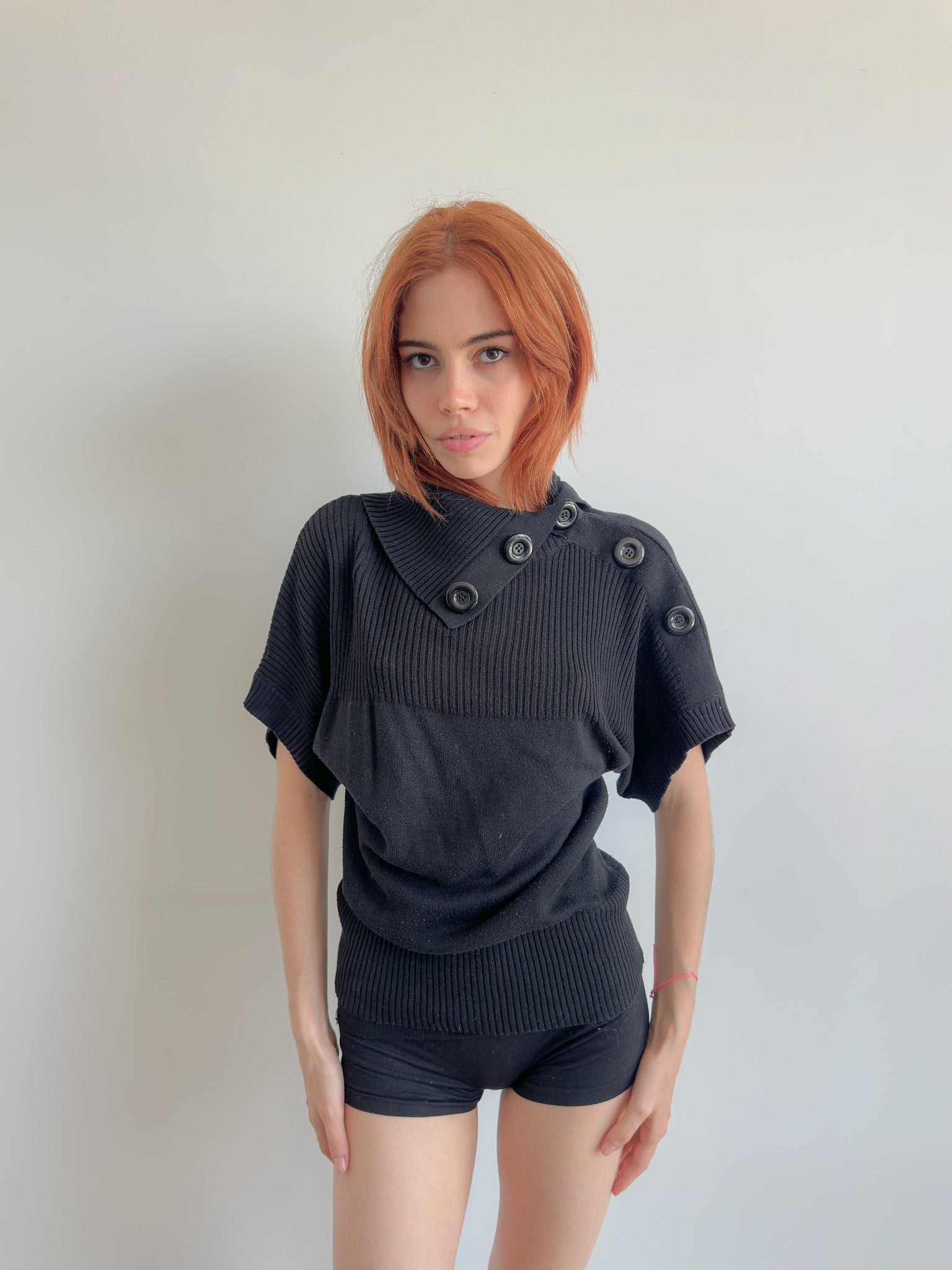 slouchy knit top / size s