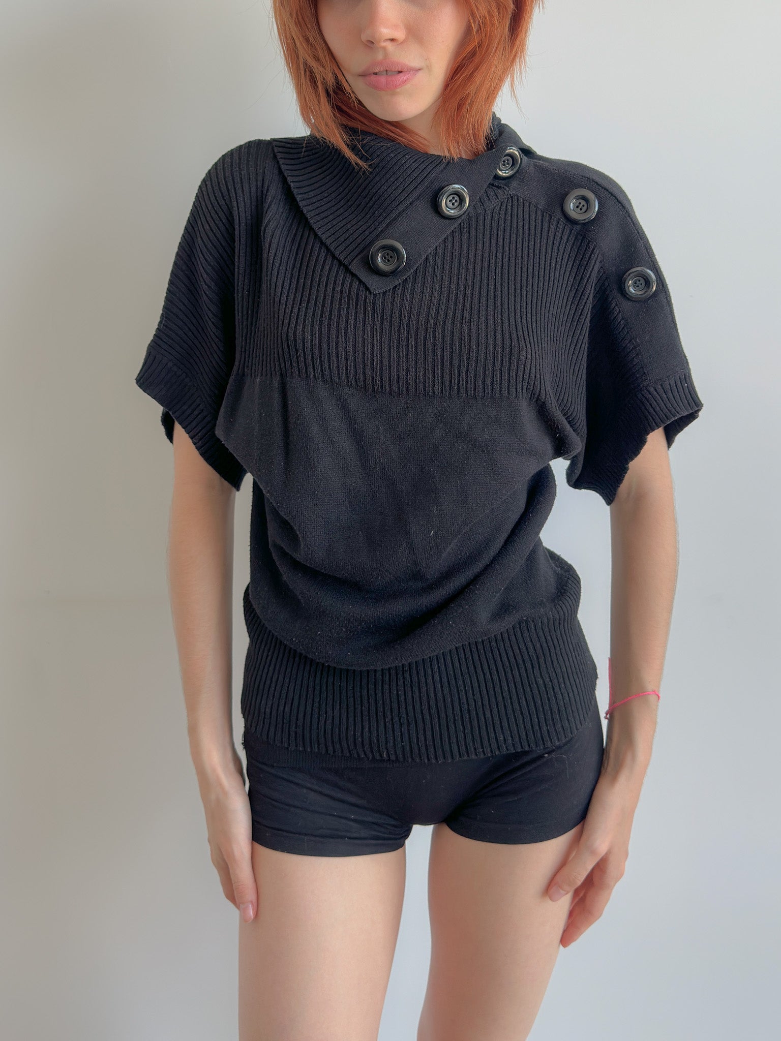 slouchy knit top / size s