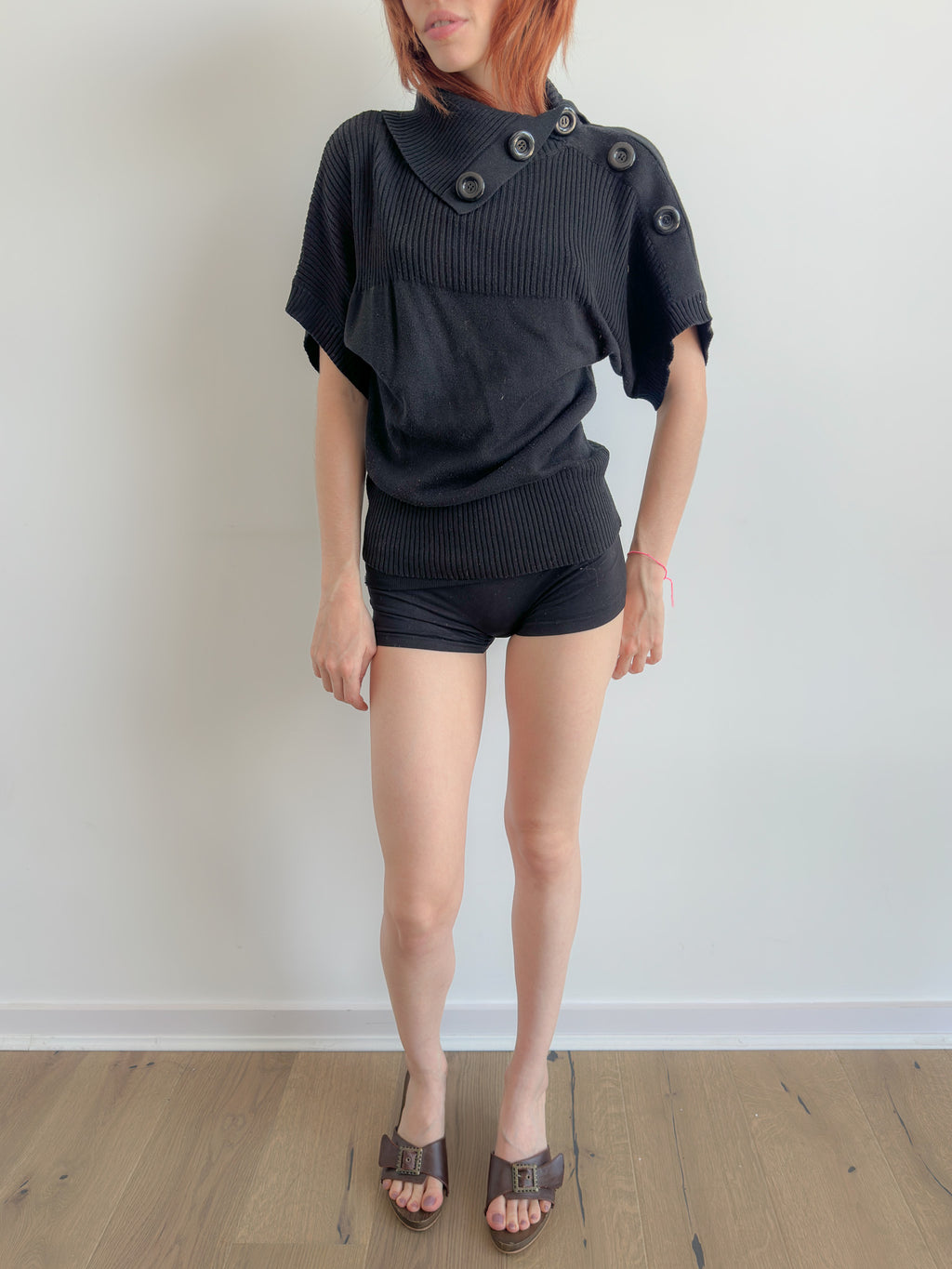 slouchy knit top / size s