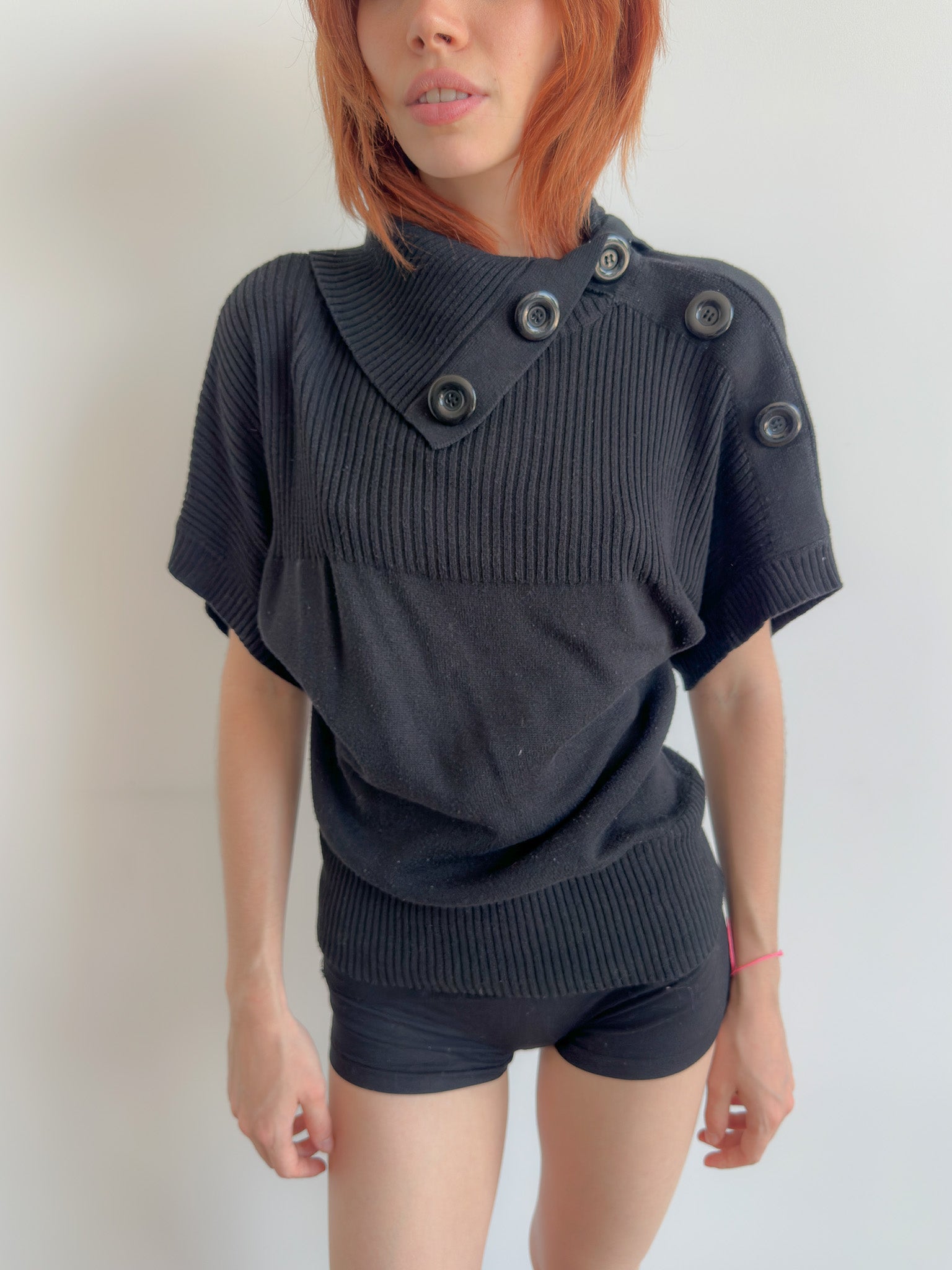 slouchy knit top / size s