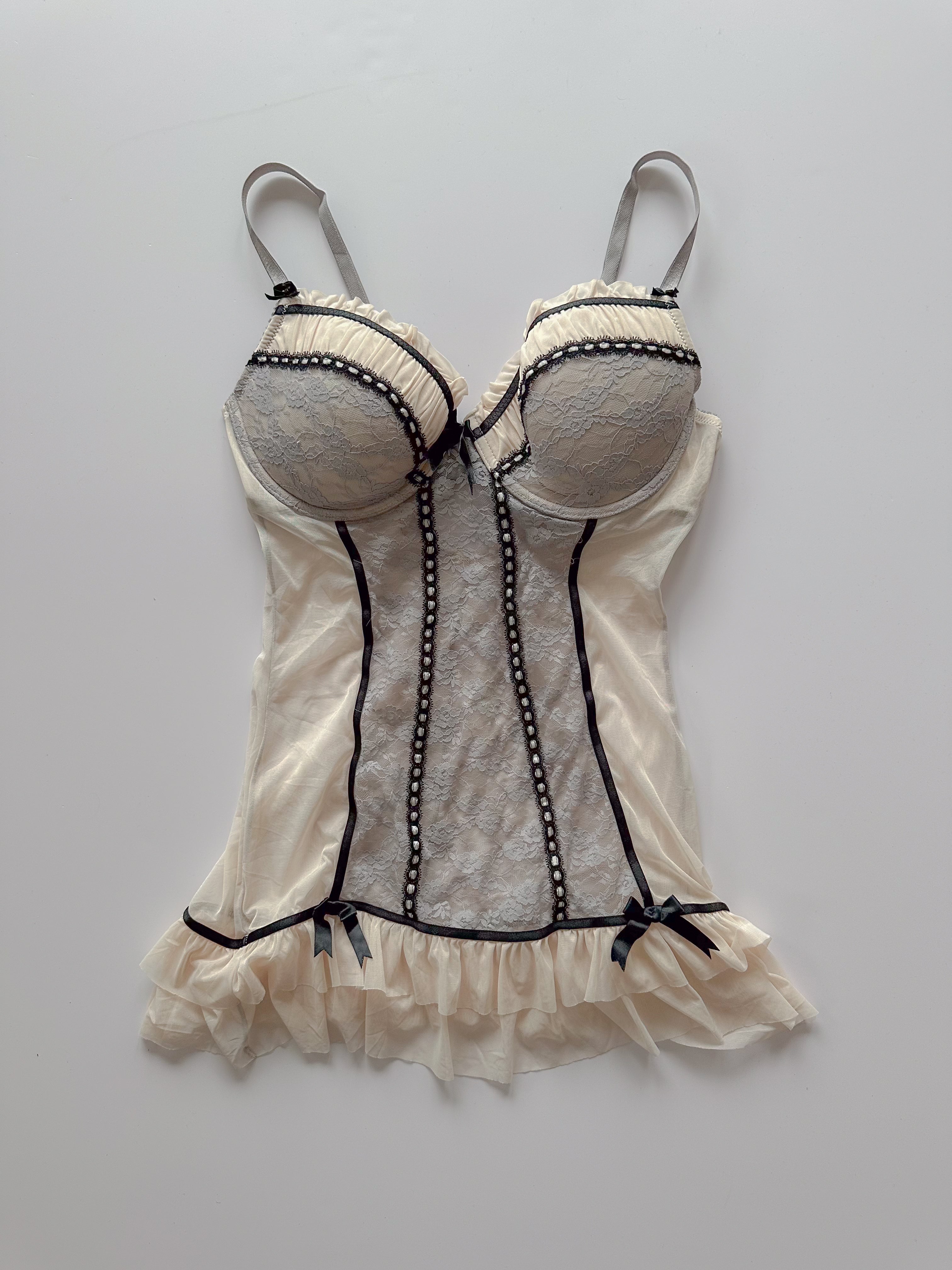 lace corset top / size small-medium