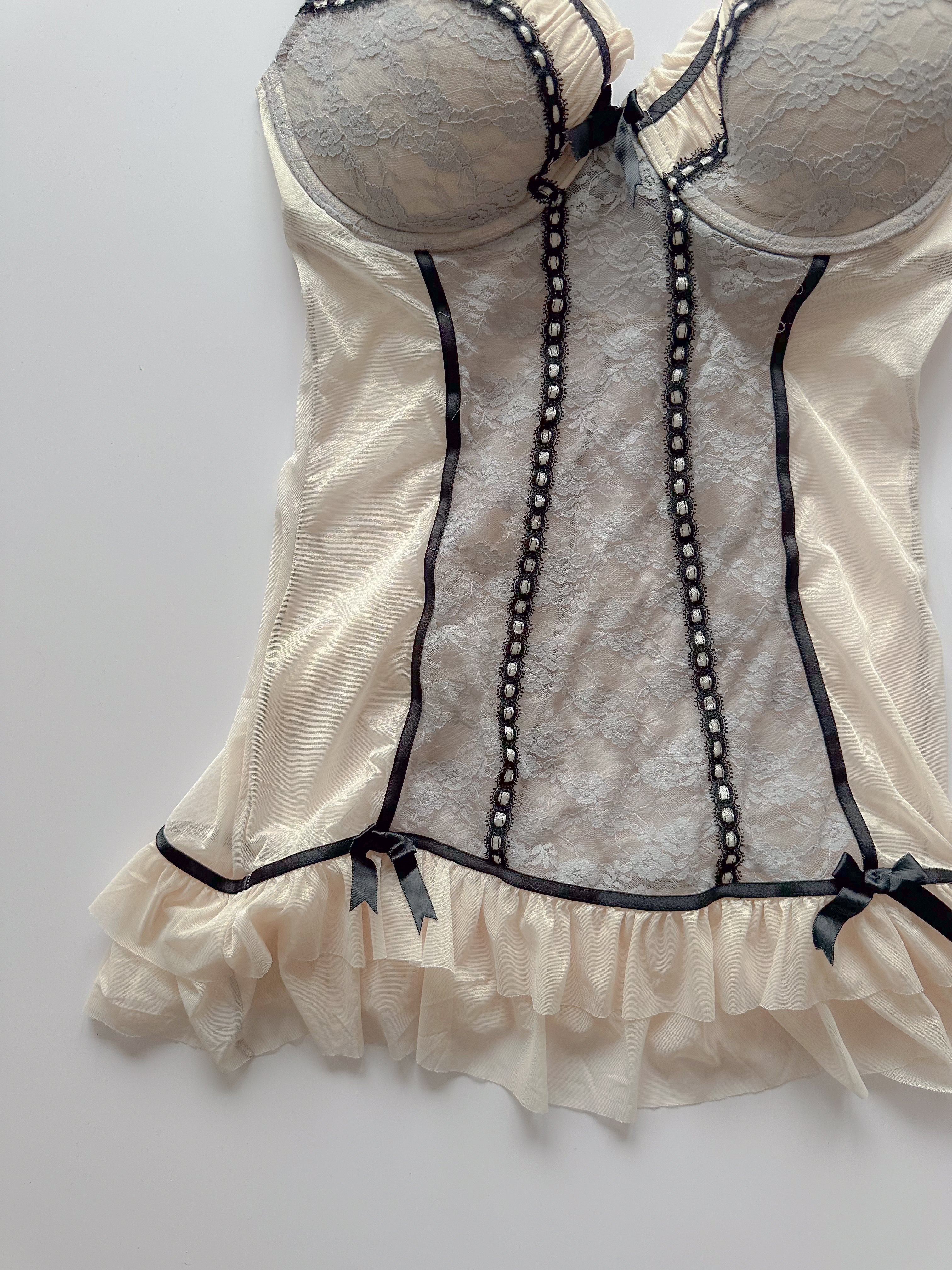 lace corset top / size small-medium