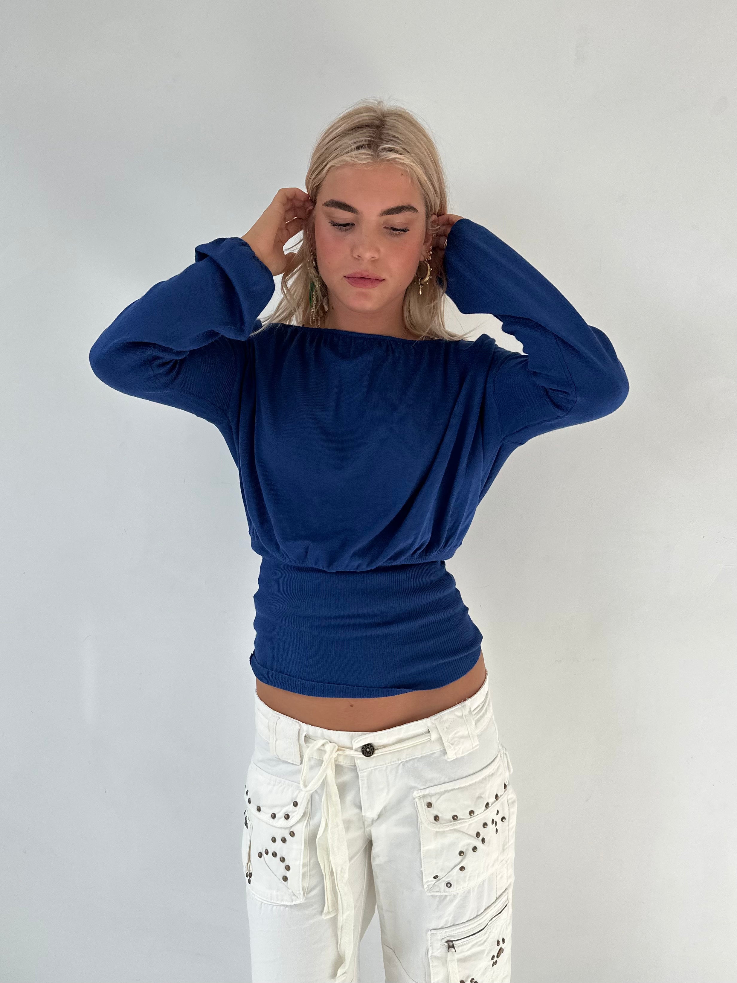 slouchy knit jumper — size s