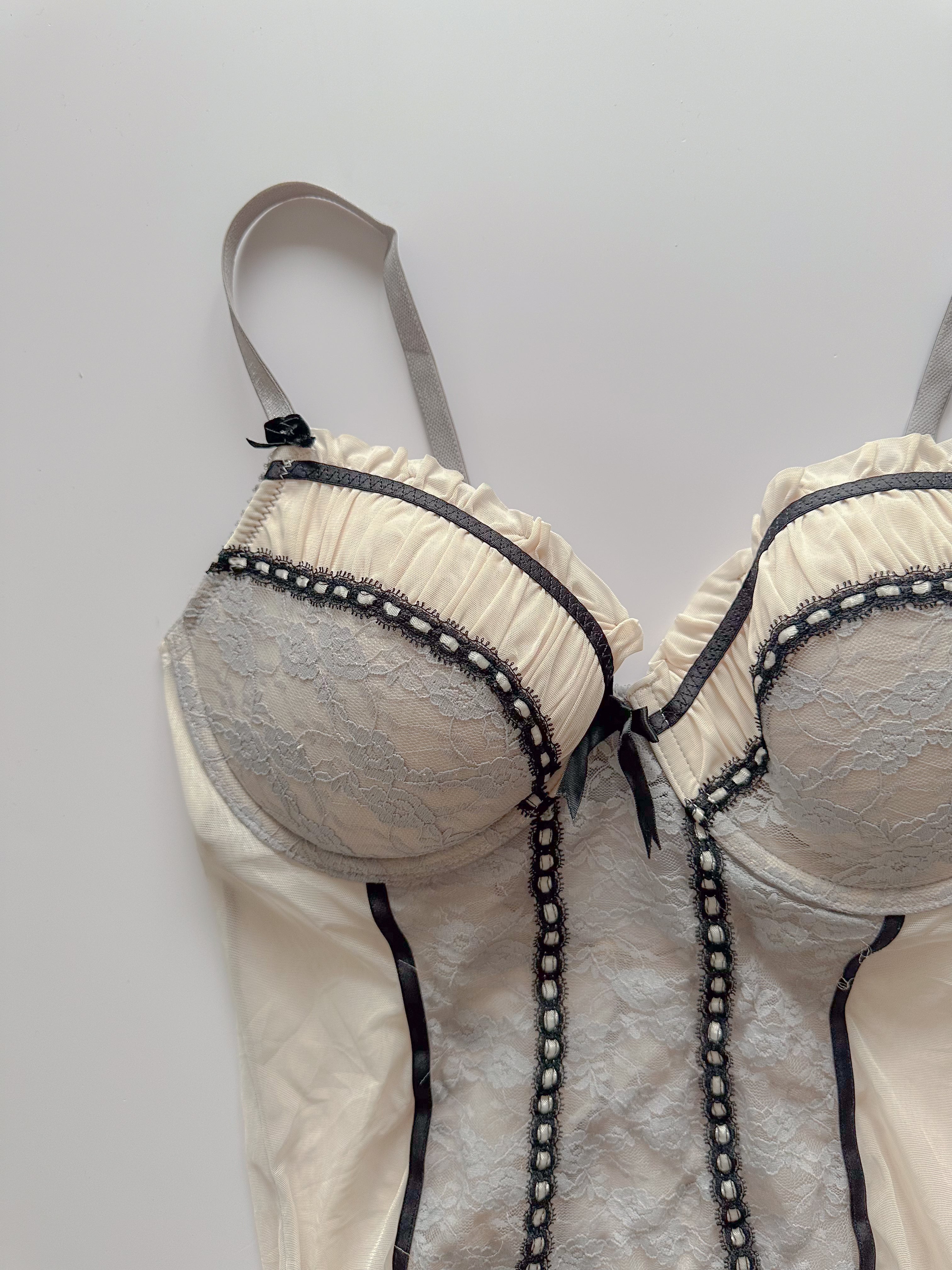 lace corset top / size small-medium