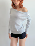 slouchy off shoulder knit / size s