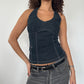 Denim Halter Top · Size S