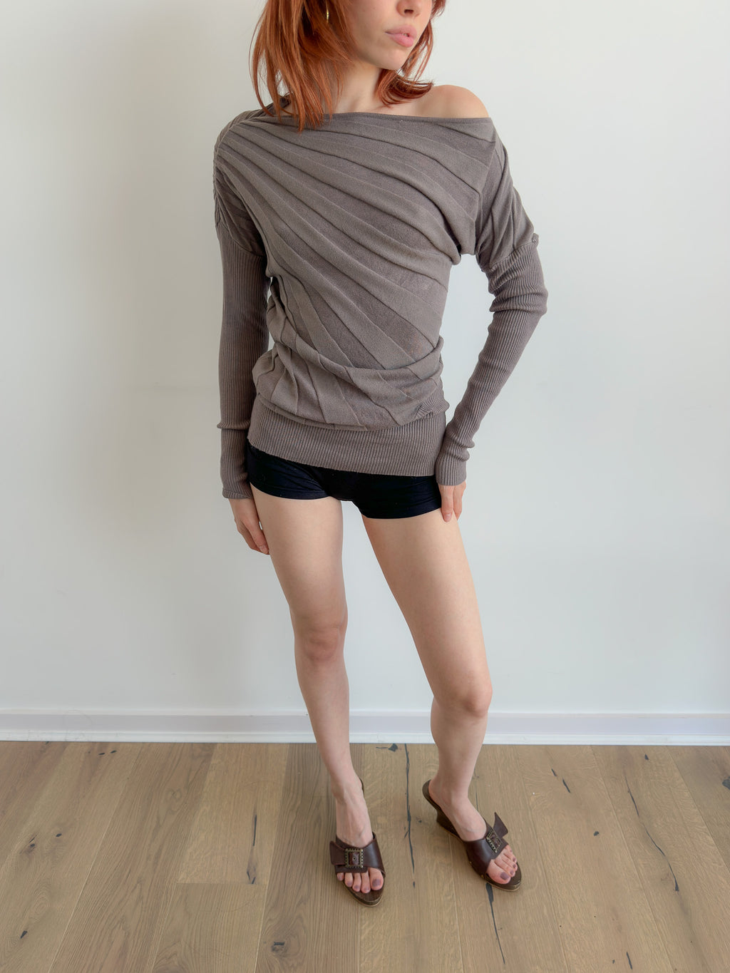 asymmetric knit / size xs/s