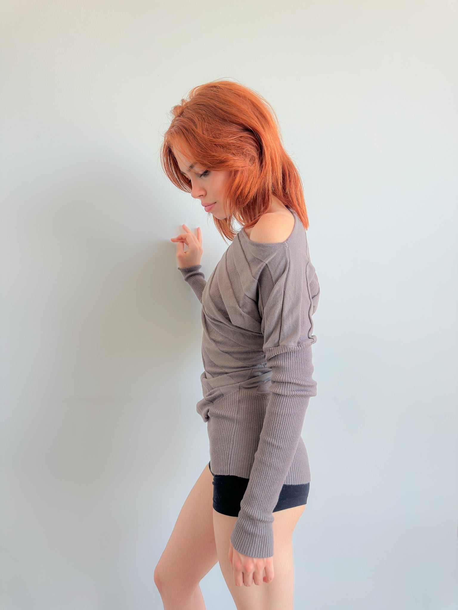 asymmetric knit / size xs/s