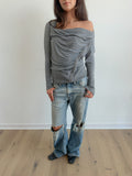 off shoulder knit / size s-m