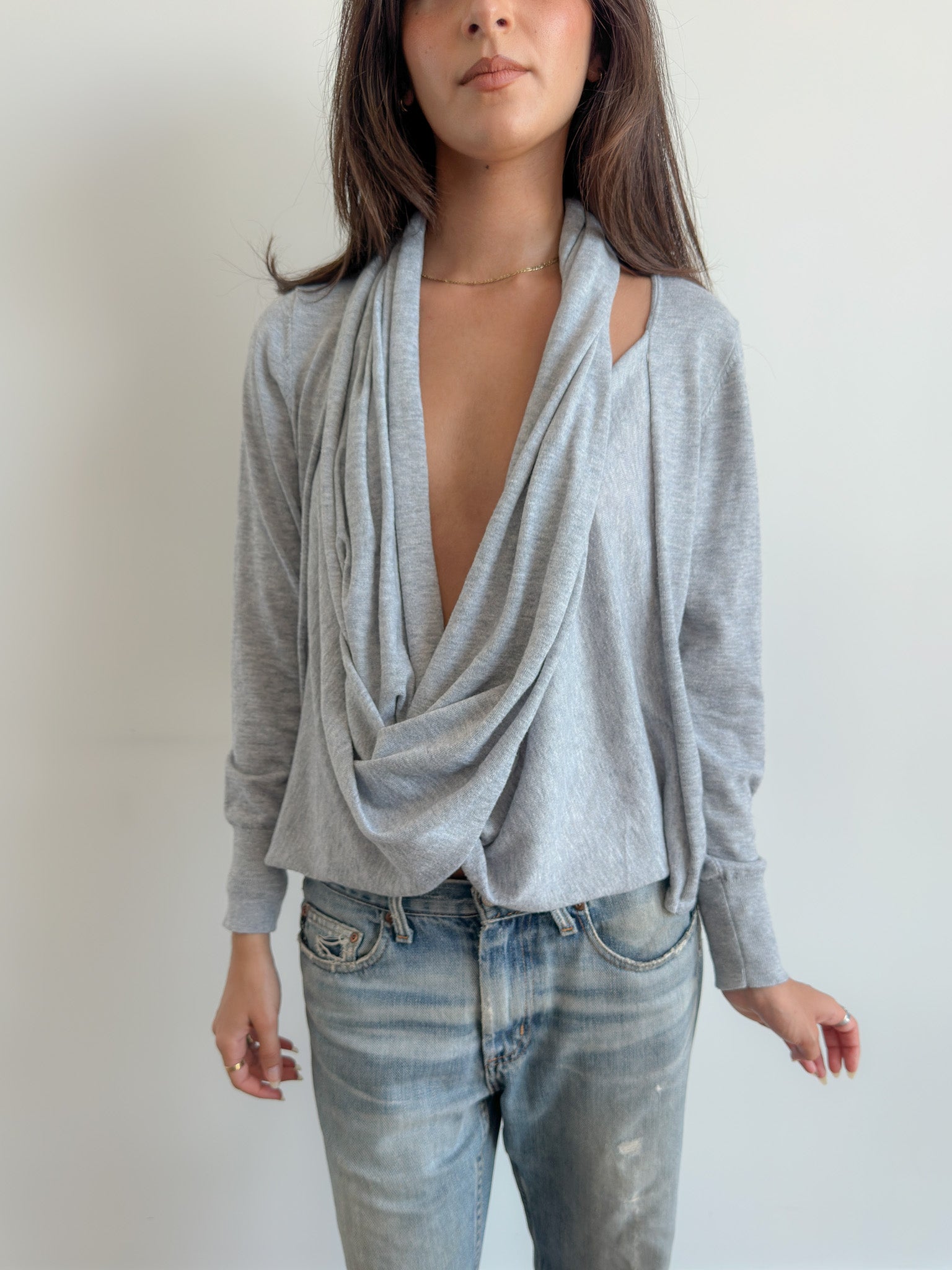 sloughy draped knit / size s-m