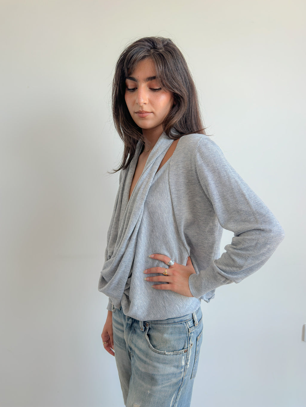 sloughy draped knit / size s-m