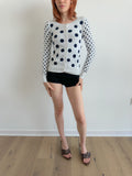polka dot cardigan / size xs-s