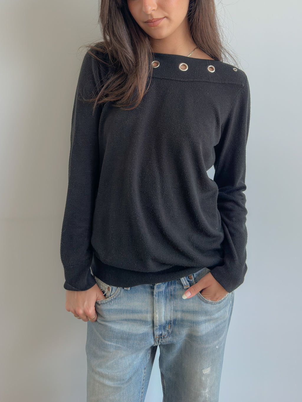 studded slouch knit / size s-m