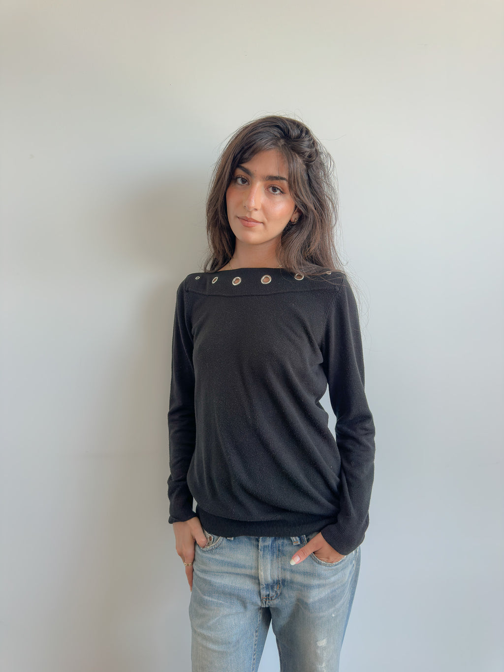 studded slouch knit / size s-m